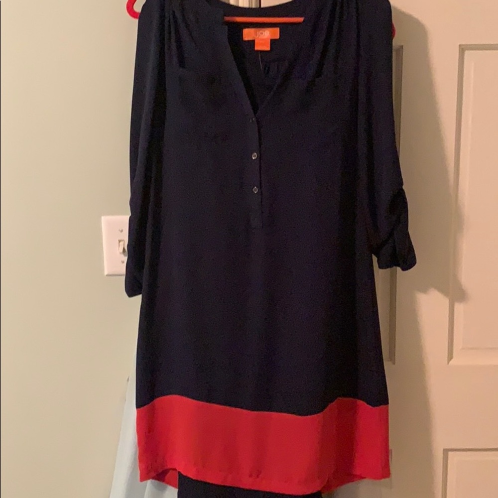 Navy and Orange dress